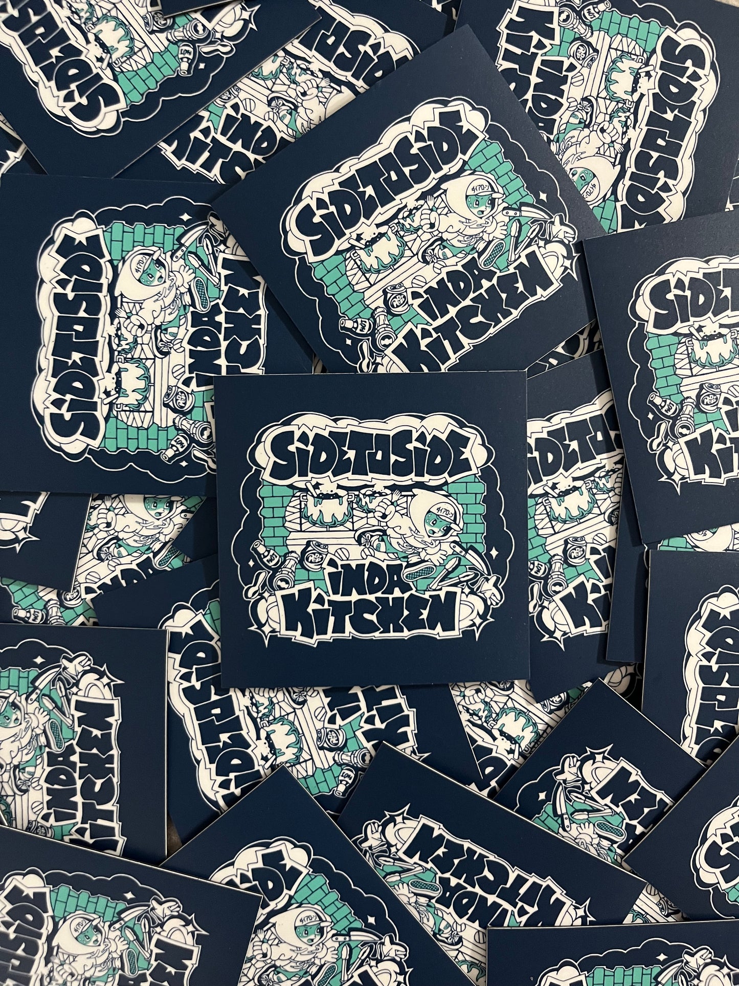 Side to side in da kitchen “Hoodie boy” Magnet sticker