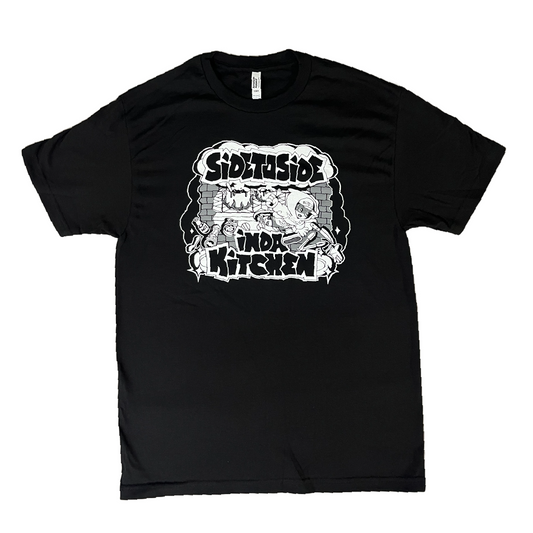 Side to side in da kitchen “Hoodie boy” Black S/S T-Shirt