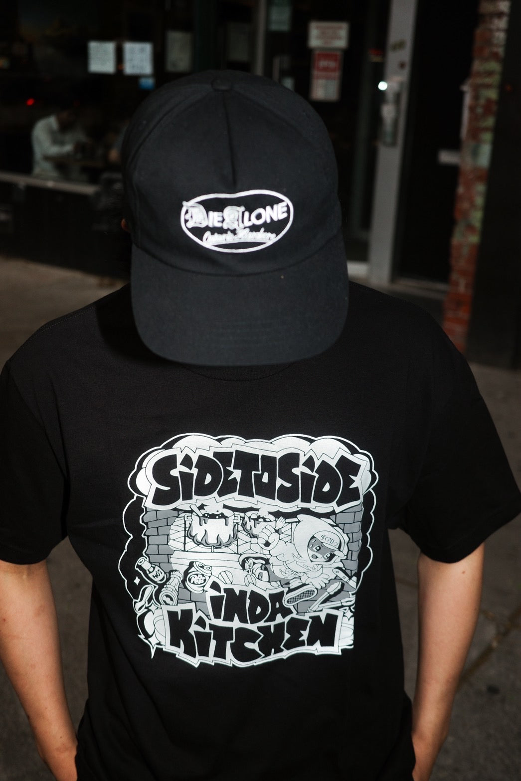 Side to side in da kitchen “Hoodie boy” Black S/S T-Shirt