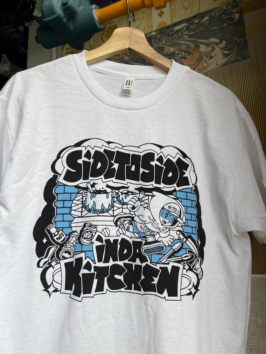 Side to side in da kitchen “Hoodie boy” White S/S T-Shirt