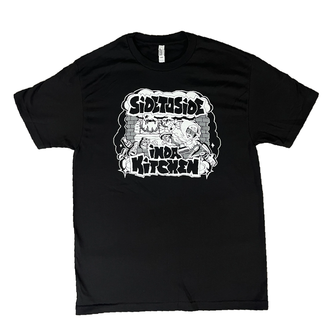 Side to side in da kitchen “Hoodie boy” Black S/S T-Shirt